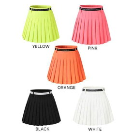ネオンプリーツスカート C230202-02 韓国ゴルフウェア ゴルフウェア 小さいサイズ 大きいサイズ 春 夏 レディース 安い プチプラ 黄色 ピンク 白 派手 蛍光 インパン お揃い ペアルック シンプル ボトムス ゴルフ女子 可愛い 韓国ブランド 小さいサイズ プティオール