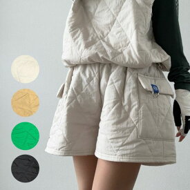 【SETUP対応】楽々キルトショートパンツ K240904-02 韓国ゴルフウェア ゴルフウェア レディース ボトムス カジュアル ビックシルエット 大きいサイズ オーバーサイズ 安い プチプラ 緑 黒 無地 シンプル ゴルフ女子 可愛い お洒落 韓国ブランド プティオール