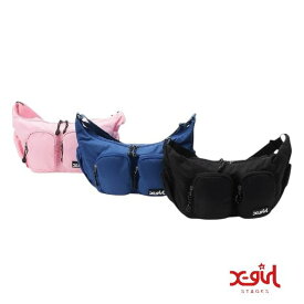 【2025秋冬新作】X-girl stages ダブルポケットショルダーバッグ No.9253403 ( エックスガールステージス 子供服 キッズ トドラー ジュニア 女の子 バッグ ショルダー bag ポケット ロゴ お出掛け お洒落 可愛い カジュアル シンプル プレゼント 小物 春 夏 秋 冬 )