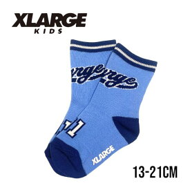 【2024春夏新作】X-LARGE KIDS xlarge カレッジロゴソックス No.9441405 エクストララージキッズ（ 子供服 男の子 キッズ トドラー ジュニア エックスラージ 小物 クルー ソックス 靴下 ロゴ プレゼント ギフト カッコイイ 人気 ブルー 春 夏 秋 冬 ）