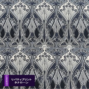 リバティプリント【タナローン/エターナル】アイアンシ(ブラック ZE色) Ianthe 3632001-ze