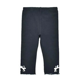 【夏物バーゲン】 SLAP SLIP スラップスリップ 6分丈レギンス（ブラック）裾ねこモチーフ 1810-63177 80～110cm 【メール便(送料全国330円）対応】