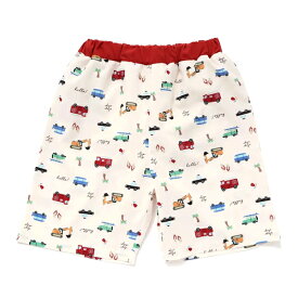 【夏物バーゲン】 SLAP SLIP スラップスリップ サーフパンツ（ホワイト）車プリント 1814-73172 90～130cm メール便(送料全国220円）対応】