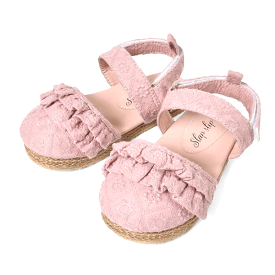 【夏物バーゲン】 SLAP SLIP スラップスリップ サンダル （ローズピンク）2段フリル 1820-43020 14～18cm【送料500円(沖縄・北海道除く)】