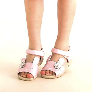 【夏物バーゲン】 SLAP SLIP スラップスリップ サンダル(ピンク)うさぎ耳モチーフ 1820-63000 14〜18cm【送料500円(沖縄・北海道除く)】