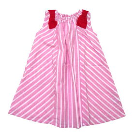 【夏物バーゲン 50】 SLAP SLIP スラップスリップ ストライプ柄 Aライン ワンピース (ピンク) 1801-13048 80-150cm 【メール便(送料全国330円）対応】