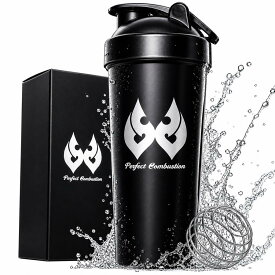 【漏れない設計】プロテインシェイカー シェイカーボール付 600ml 400ml 漏れ防止 大容量 メモリ付き キャリーループ ジム トレーニング 水筒 【メーカー30日保証付き】