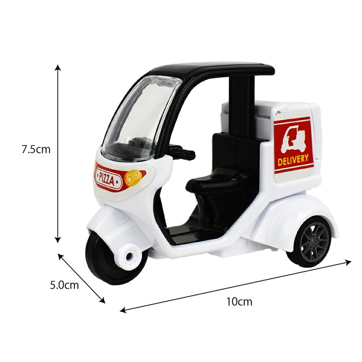 楽天市場 デリバリーバイク１２個セットプルバック走行 玩具 おもちゃ子供用 ピザ 配達 チカコーポレーション