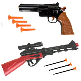 ソフト吸盤ピストルマグナムと吸盤ライフルのセット玩具　おもちゃ　子供用キッズ用　男の子　吸盤弾　鉄砲　銃