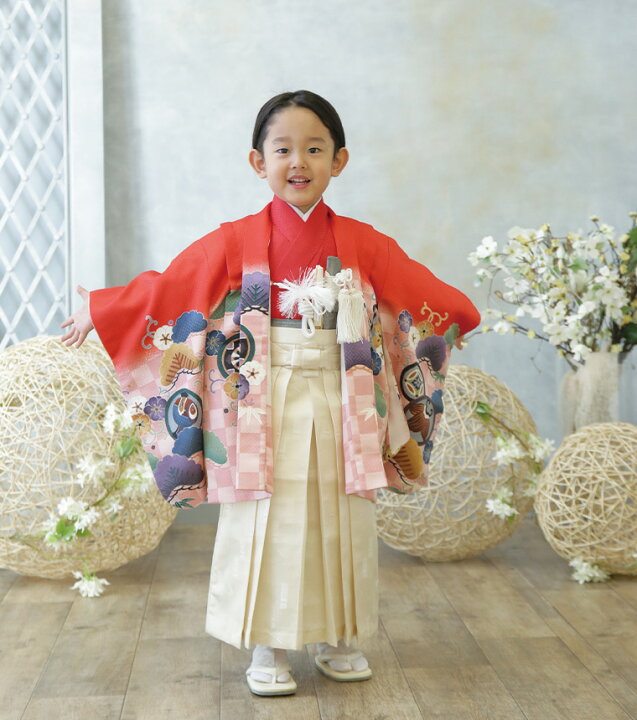 楽天市場】【レンタル】【53-0104】七五三 着物 羽織 袴 3歳 男の子  