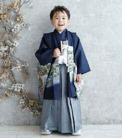【レンタル】【5-0034】七五三 着物 羽織 袴 5歳 男の子 フルセット 七五三レンタル 七五三着物5歳 七五三着物 草履 懐剣 角帯 753着物 3泊4日