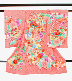 【レンタル】【miya-k-0012】【お宮参り4点セット】着物　よだれかけ　帽子　持ち運びバッグ付き 産着 祝い着 のしめ 掛け着 初着　記念撮影　記念写真 服装 赤ちゃん レンタル 送料無料 4泊5日