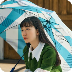 【最短日選択は365日出荷】 傘 晴雨兼用傘 風を受け流すスライダー構造 耐風傘 ウォーターフロント ソフトジャンプ スライドスリム 親骨60cm 長傘 バイアスチェック 【U160-0787BR1-BF】 プレゼント 2023年新作 傘専門店