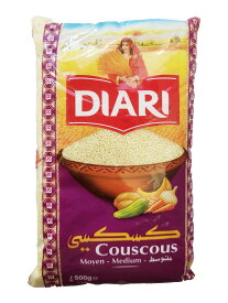 ディアリ　クスクス中粒 500gCouscous Moyen / Middle Grain (Diari,Tunisia)　チュニジア料理　モロッコ料理　マグレブ　北アフリカ　フランス