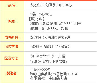 電子レンジで簡単調理!(無添加)紀州うめどり手羽元の和風グリルチキン共同購入で大人気!(電子レンジ=レンジ)お手軽な冷凍食品のお惣菜お弁当に最適でです。