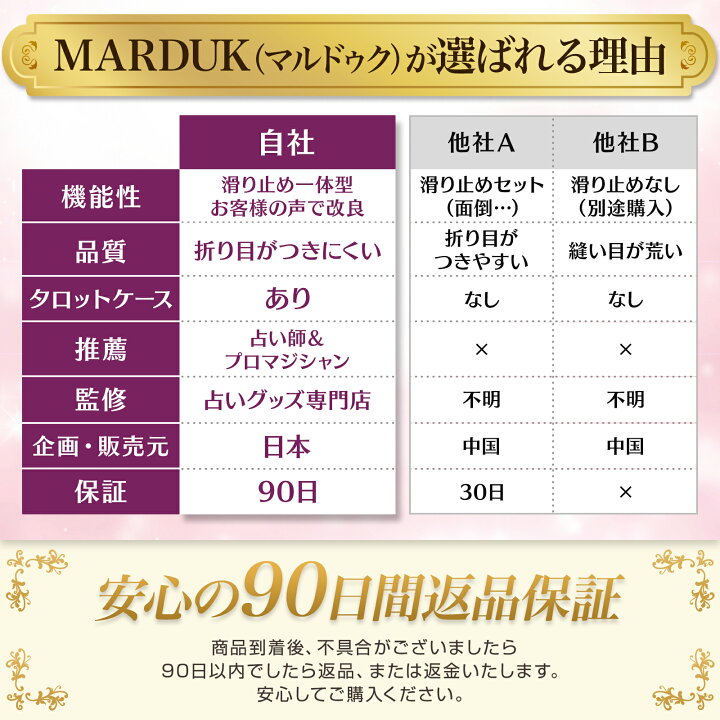 楽天市場】7/25迄P2倍【MARDUK】 タロットクロス 滑り止め 大判 高級 ベルベット 無地 厚手 リーディングマット タロットカード オラクルカード ルノルマンカード クロス マット 敷物 初心者 タロット ケース ポーチ アルタークロス 占い かわいい 65cm×65cm 送料無料 ... 楽天市場】7/25迄P2倍【MARDUK】 タロットクロス 滑り止め 大判 高級 ベルベット 無地 厚手 リーディングマット タロットカード オラクルカード ルノルマンカード クロス マット 敷物 初心者 タロット ケース ポーチ アルタークロス 占い かわいい 65cm×65cm 送料無料 ...