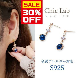 【今すぐ使える5％OFFクーポン】≪選べる福袋対象≫ピアス シルバー925 金属アレルギー対応 デート モチーフ デザイン 青 ブルー 可愛い 宇宙 シンプル きれいめ レディース アクセサリー 金アレ イヤリング 両耳用 ぶら下がり 痛くない 春 冬
