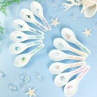 レンゲ 【 海 のいきもの 】 メラミン れんげ メラミン 子供 食器 スプーン 割れにくい 丈夫 イラスト 用…
