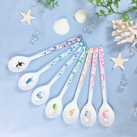 新デザイン★ ロングスプーン 【 海のいきもの 】 メラミン 食器 スプーン 割れにくい 丈夫 イラスト 海 子供用 【 智光 】