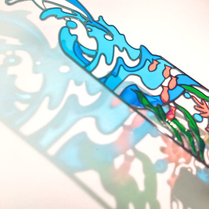 楽天市場 ステンドグラス 風 ブックマーカー 海 9cm 金属製 シルバー ホワイト おしゃれ 読書 しおり カワウソ カピバラ サメ チンアナゴ シャチ イルカ クマノミ ペンギン ウミガメ 智光 Chico Store