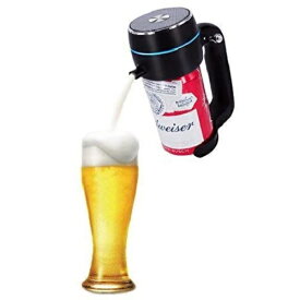 【ポイント10倍_お買い物マラソン】超音波式ハンディビールサーバー 泡立て 缶ビール用 ジョッキタイプ 極細泡 クリーミー泡 バッテリ付き 父にプレゼント 景品 ピクニック T19-ENBR ブラック 父の日 母の日 ギフト オンライン飲み会 おうちで生ビール