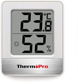 【P12倍_お買い物マラソン】温度計 湿度計室内 小さい温湿度計デジタル 見やすい ホワイト