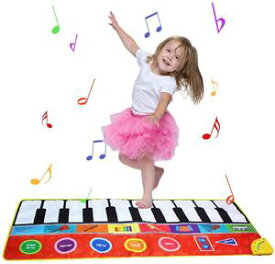 【ポイント2倍_9日迄】ピアノ おもちゃ こども 知育玩具 音楽マット 8種楽器 録音 再生 148*60cm 大きいサイズ