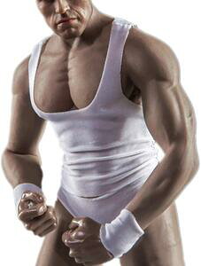 JIAOUDOLL 1/6 超柔軟性 男性 シームレス フィギュア ボディ 足取れる 高耐久性　超可動 マッチョ体型　サンタン肌