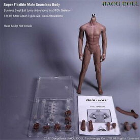 JIAOUDOLL 1/6 超柔軟性 男性 シームレス フィギュア ボディ 足取れる 高耐久性　超可動 細マッチョ体型 黒い肌