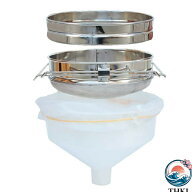 【全品2点で5%OFF】養蜂 器具 蜂蜜 こし器 ワックス はちみつ ろ過器 3重ステンレス 蜜こし器 3段ブラシ …