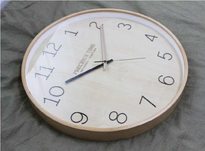 楽天市場】大型 掛け時計 直径53cmウッドモダンウッド掛け時計