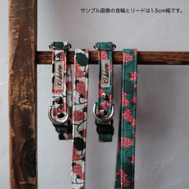 首輪 1cm幅＆1.5cm幅カラーStrawberryシリーズ 犬 首輪 【オーダーメイド商品】【犬首輪・猫首輪】