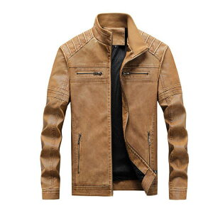 メンズ革ジャン 秋冬 レザージャケット カジュアル ライダースジャケット バイクウェア シングル 防寒防風 お兄系