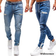 メンズ ジーンズ デニムパンツ スウェットデニム スウェット ストレッチ デニム 裾ファスナー ジーパン G…