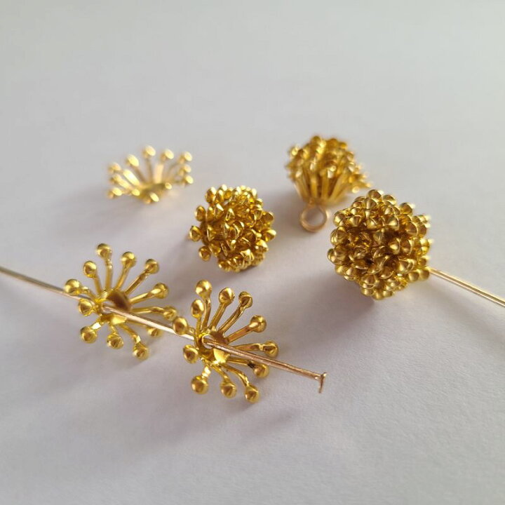 楽天市場】【 9g 40個 】 花芯 ビーズキャップ 座金 アクセサリー 