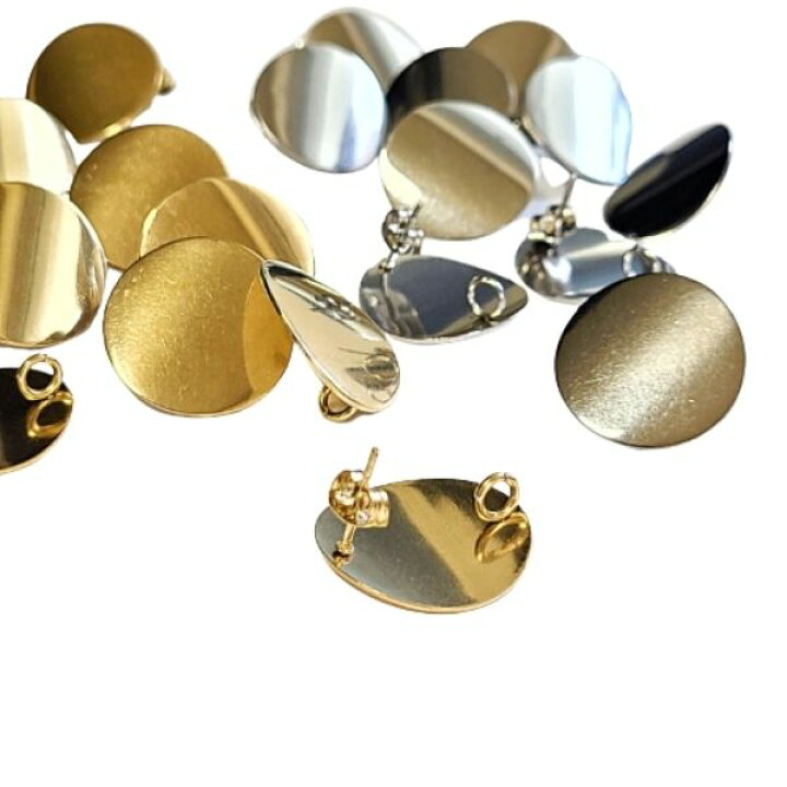 楽天市場】デザインポストピアス 【2個/1ペア 20mm 】 ウェーブ  