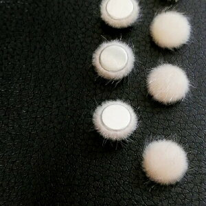 ホワイト 【 12個 】 ふわふわ ファーカボション ミンク フェイクファー カボション パーツミンク フェイクファー ハンドメイド アクセサリー ピアス ハンドメイド