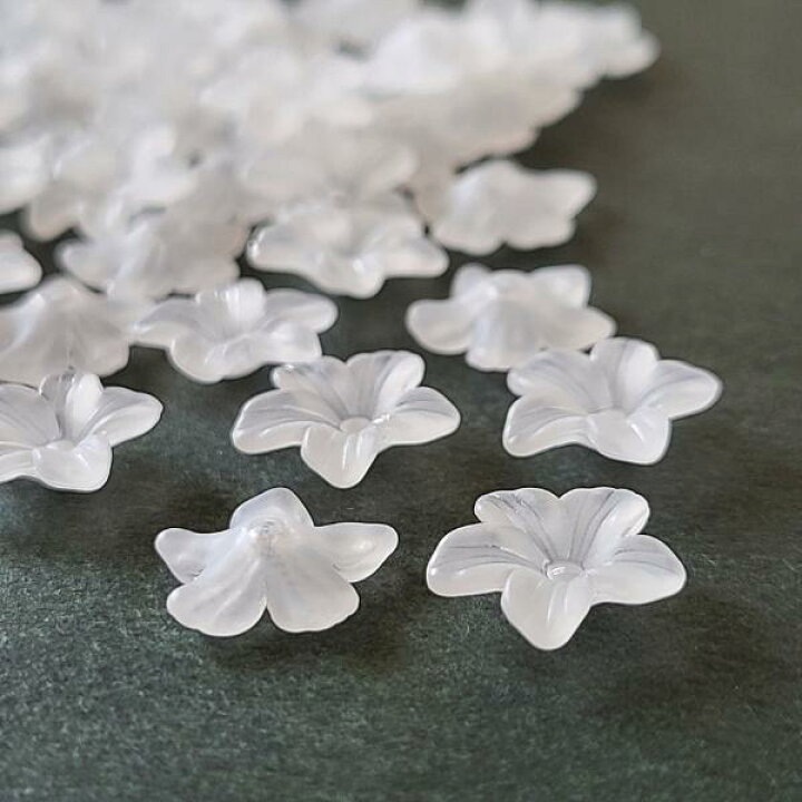 楽天市場】白いペンタス 5枚花びら 【60個前後 11mm】 フラワービーズ 