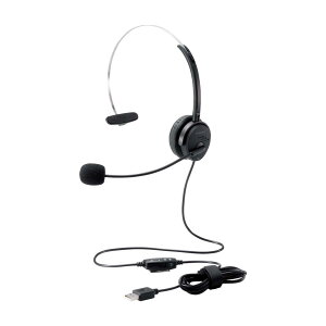 �G���R��(ELECOM) �w�b�h�Z�b�g USB �I�[�o�[�w�b�h �L�� �Ў� 30mm�h���C�o �u���b�N HS-HP29UBK