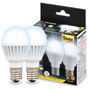�yE17�z�A�C���X�I�[���} LED�d�� 60W�`���� �����F �������a17mm �L�z�� 2�p�b�N �����Ή� LDA7D-G-E17-6T62P