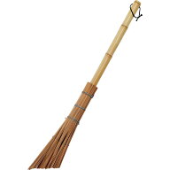 TRUSCO(トラスコ) 竹ひご箒 短柄 全長740mm 柄340mm BAL-M