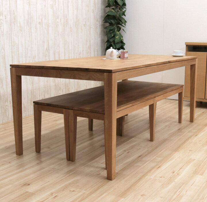楽天市場】ダイニングテーブルセット 3点セット 155ベンチ 幅180cm 6人 