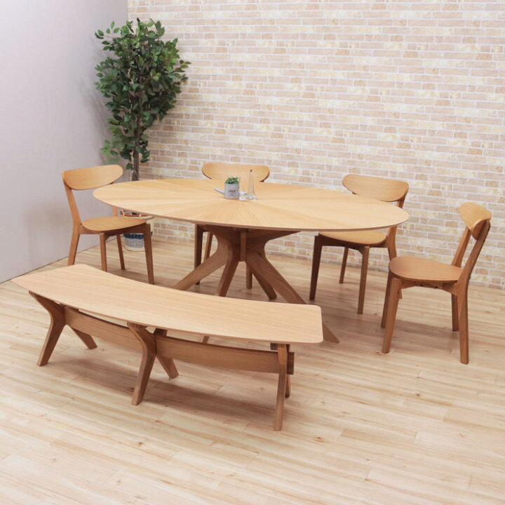楽天市場】ダイニングセット 6点セット 幅182cm 楕円 6人掛け sbkt182 
