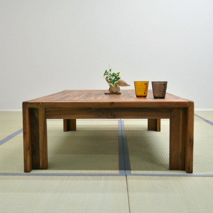 楽天市場】120cm 座卓 ローテーブル 4人 had-120za-355 うづくり 和室  