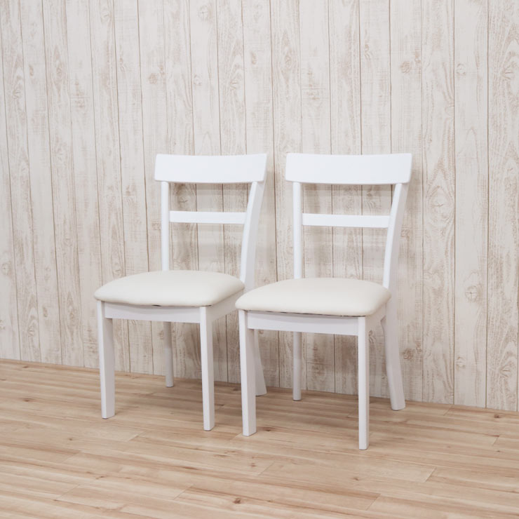 ダイニングチェア 2脚セット ab-ch-360wh ホワイト色 白色　チェア 椅子 イス クッション 軽量 木製 完成品 北欧 モダン カフェ  シンプル かわいい リビング 食卓 インテリア　アウトレット 9s-1k-190 | 家具・インテリア　ちくご家