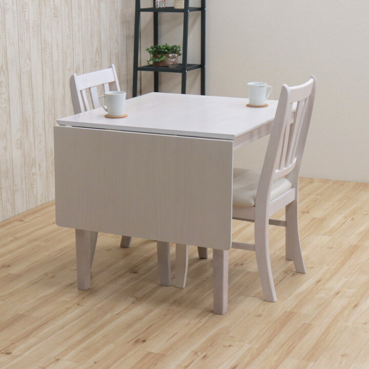 楽天市場】伸縮式ダイニングテーブルセット 3点セット 幅120cm/80cm 1 