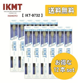 お得な12本セット 《 IKT9732 》 送料無料 IKMT 白馬毛 歯ブラシ コンパクト ふつう 天然毛 馬毛 獣毛 歯科 オーラルケア 旧KNT