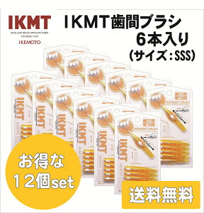 土曜日も発送★ IKMT 歯間ブラシ SSS サイズ 6本入 お得な12ヶセット 携帯用 送料無料 スライド式 持ち運び 歯科 オーラルケア 口腔ケア イケモト 池本 耐久性 折れにくい ながもち 旧 KNT 7010
