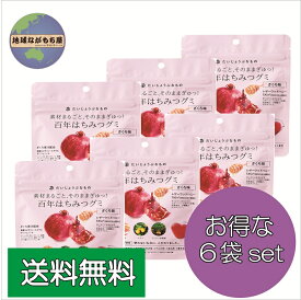 百年はちみつグミ ざくろ味 49g （14粒）×6袋セット たかくら新産業 ギルトフリー ビタミン ポリフェノール はちみつ レザーウッドハニー ハート型 プチギフト 贈り物 送料無料