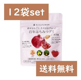 お得なセット たかくら新産業 百年はちみつグミ ざくろ味 49g（14粒）×12袋セット ギルトフリー ビタミン ポリフェノール お返し お礼 プチギフト 送料無料